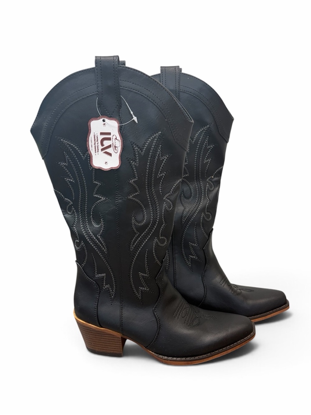 Classic Black Western Cowboy Boots